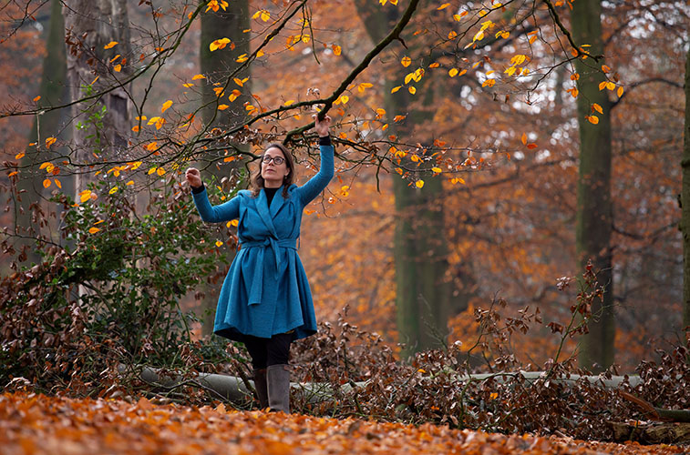 Beitske Bouwman, foto genomen in het bos