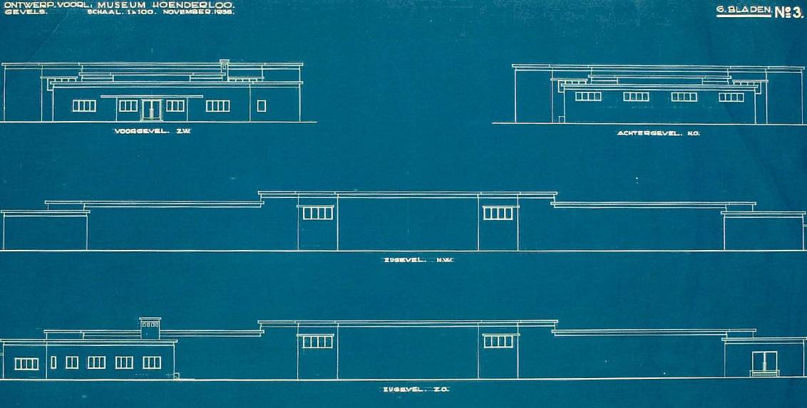 Design drawing for the ‘Transitional museum’ by Henry van de Velde, 1936