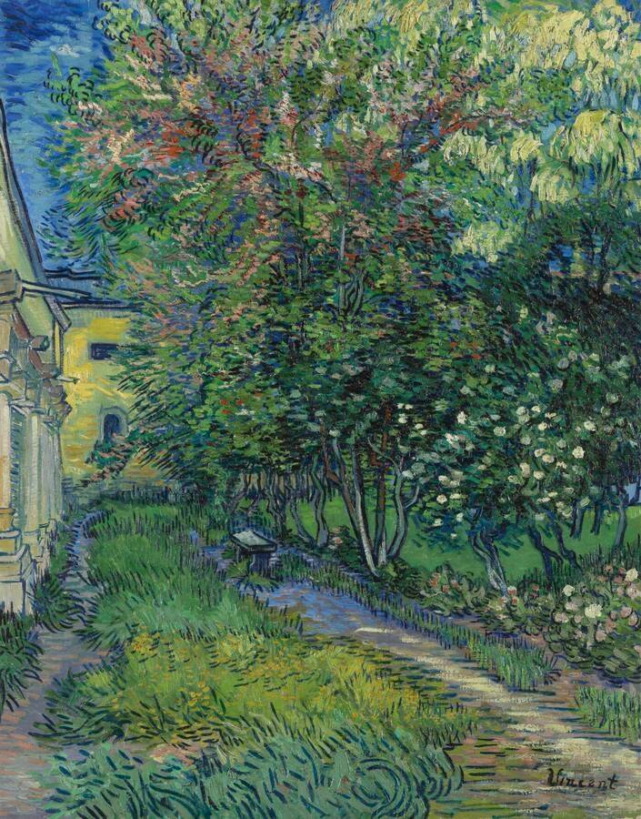 Vincent van Gogh, Tuin van de inrichting in Saint-Rémy, mei 1889