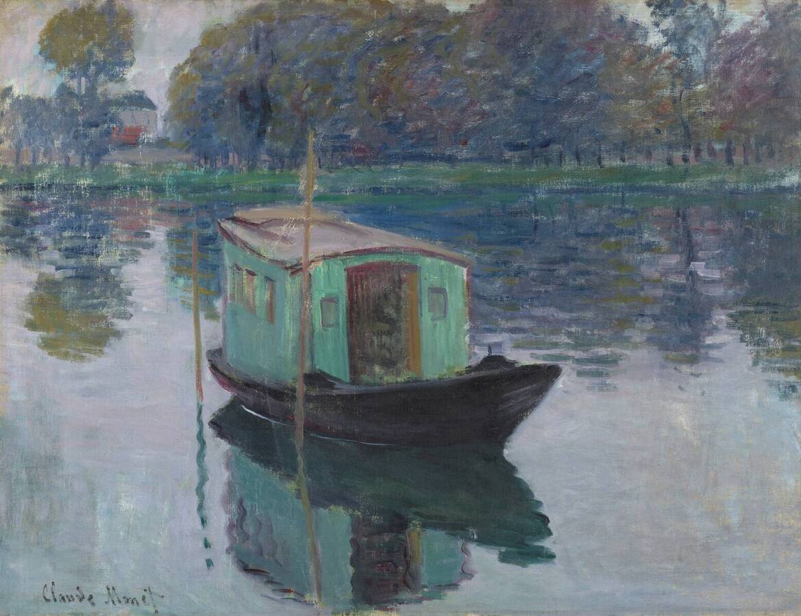 Claude Monet, De schildersboot, 1874