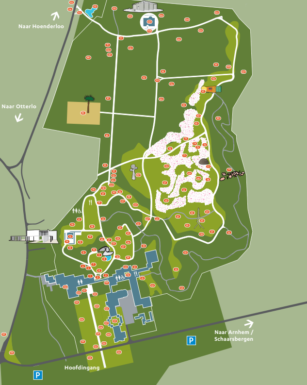 plattegrond beeldentuin Kröller-Müller Museum